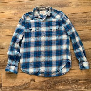 Lucky Brand Pearl-snap Flannel